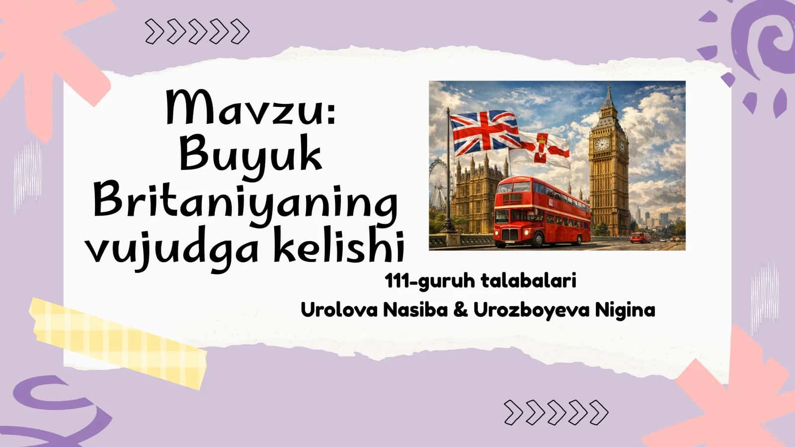 Buyuk Britaniyaning vujudga kelishi