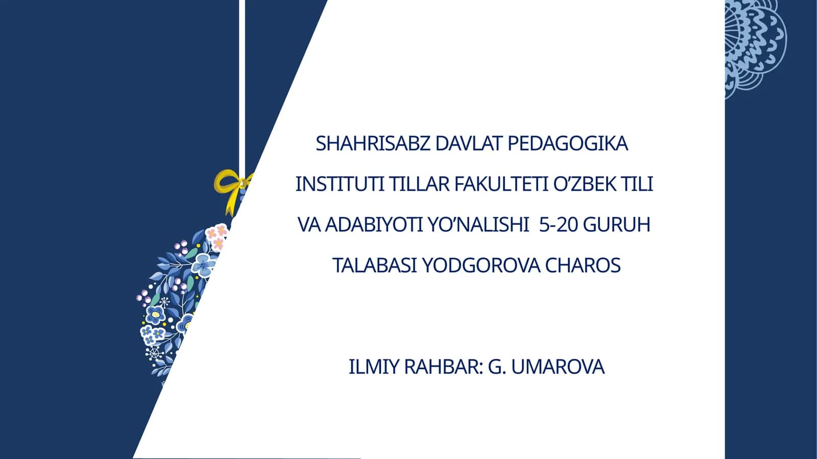Ahmad Yassaviy ijodiy merosi