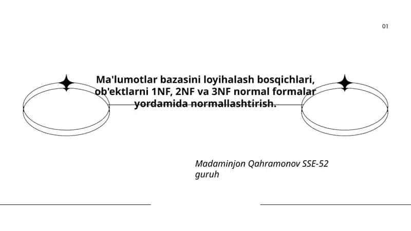 Ma'lumotlar bazasini loyihalashning umumiy bosqichlari