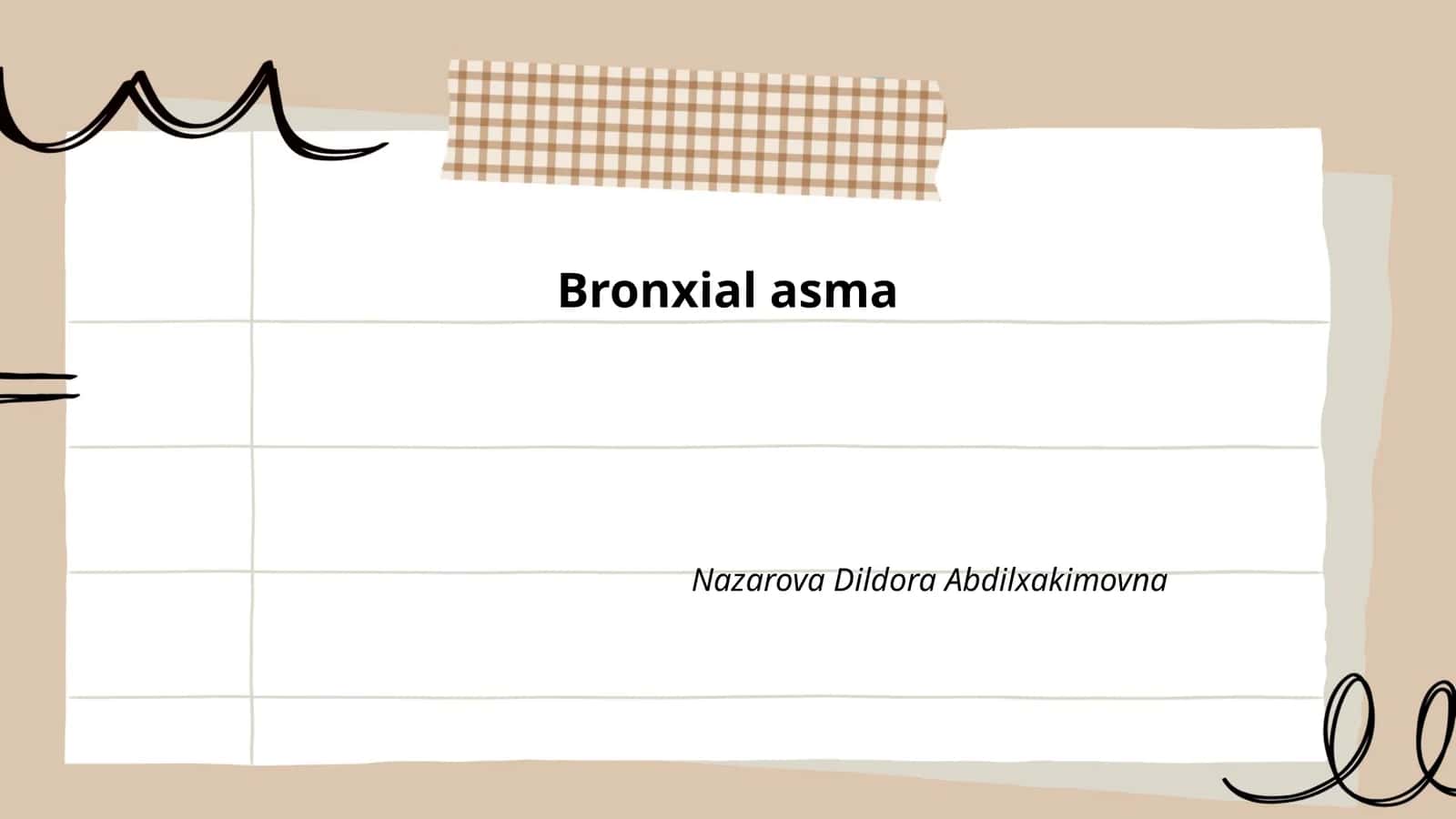 Bronxial asma