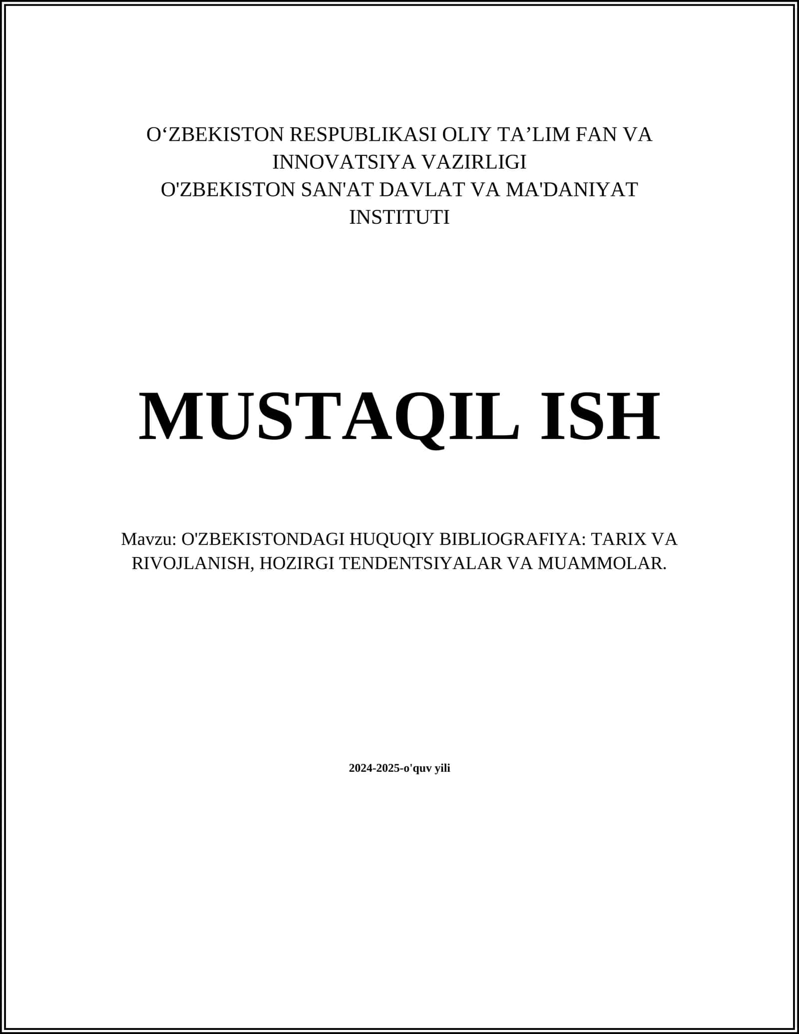 O'zbekistondagi Huquqiy Bibliografiya: Tarix va Rivojlanish