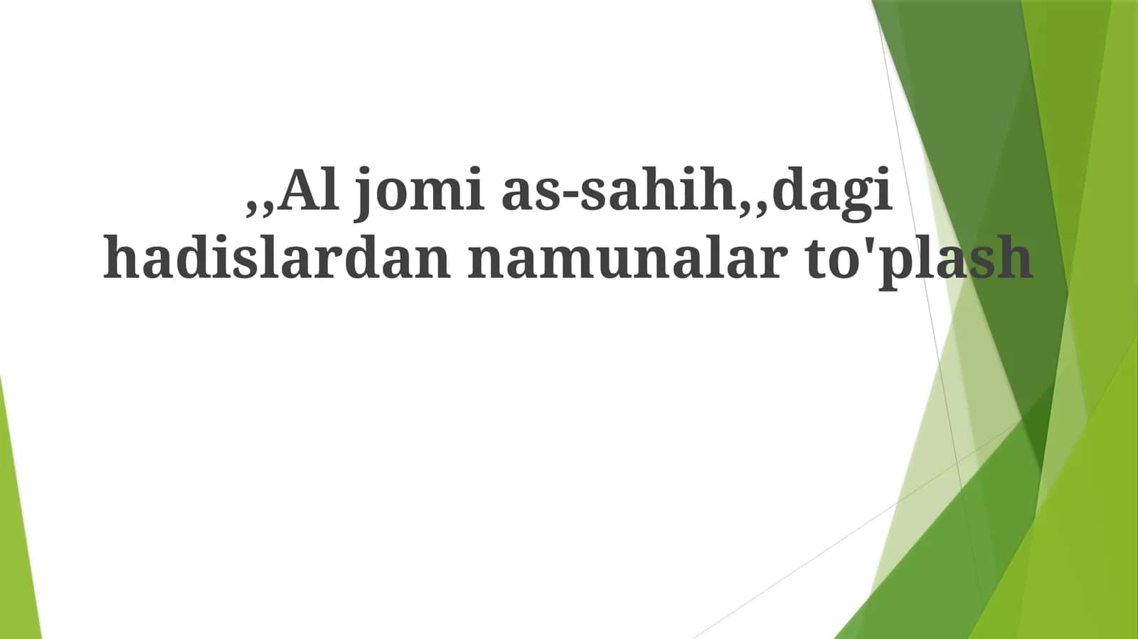 Asosiy Mavzular