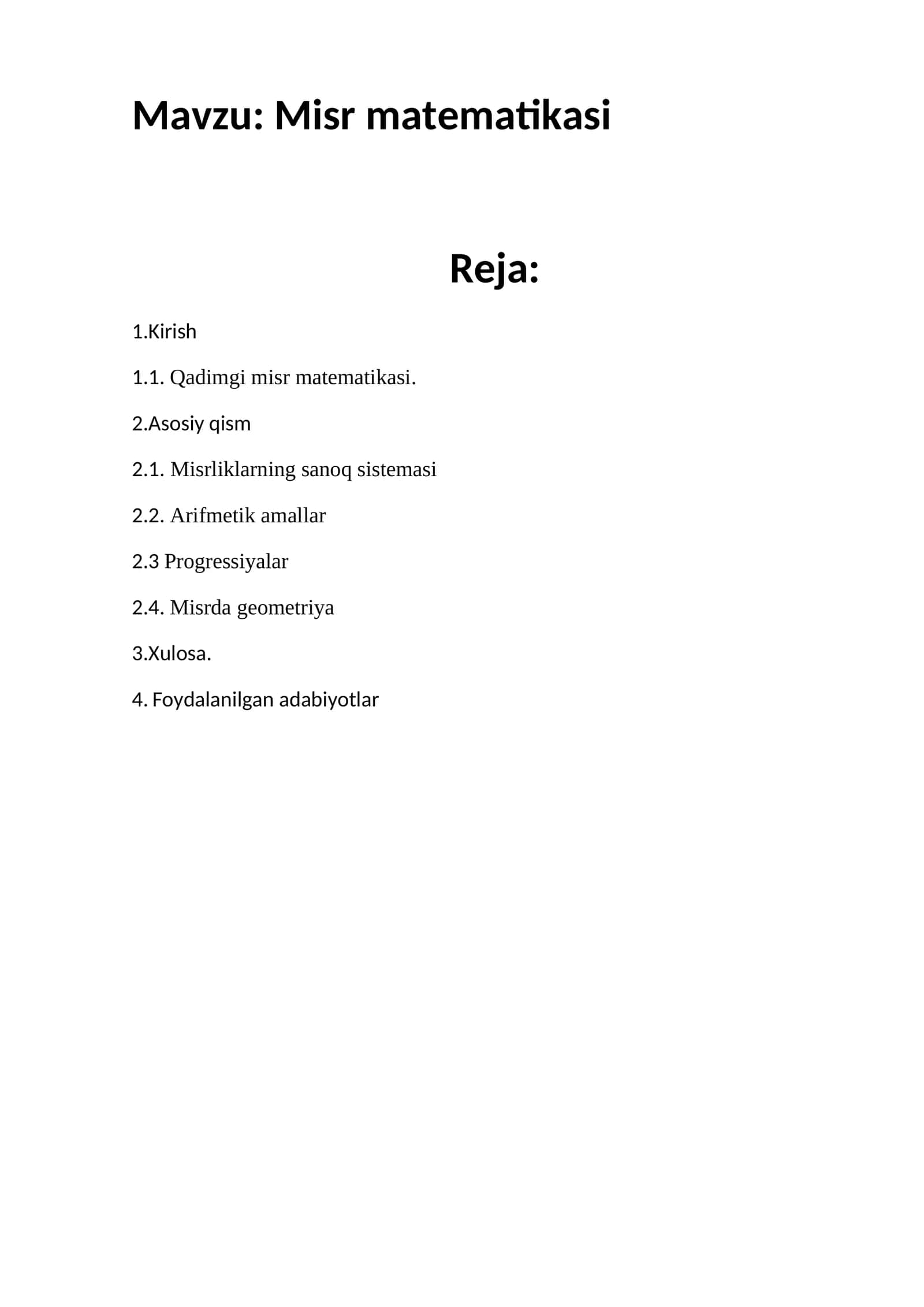 Misr matematikasi