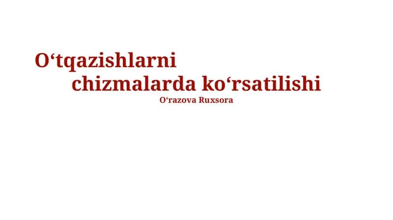 Chizmalarda Aloqalarni Belgilash Standartlari