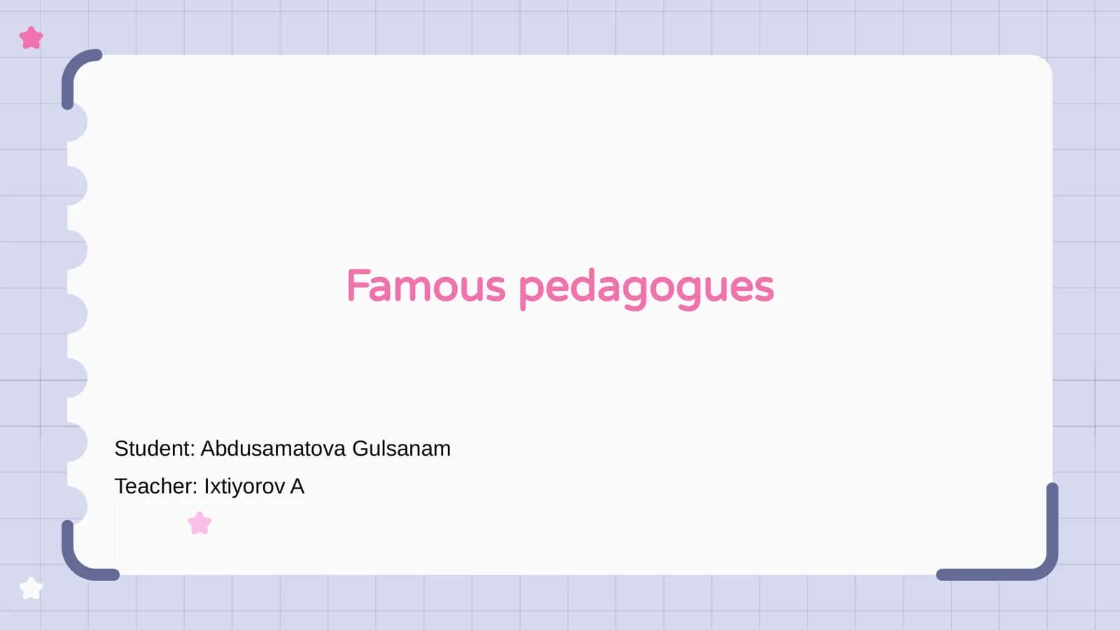 Mashhur pedagoglar