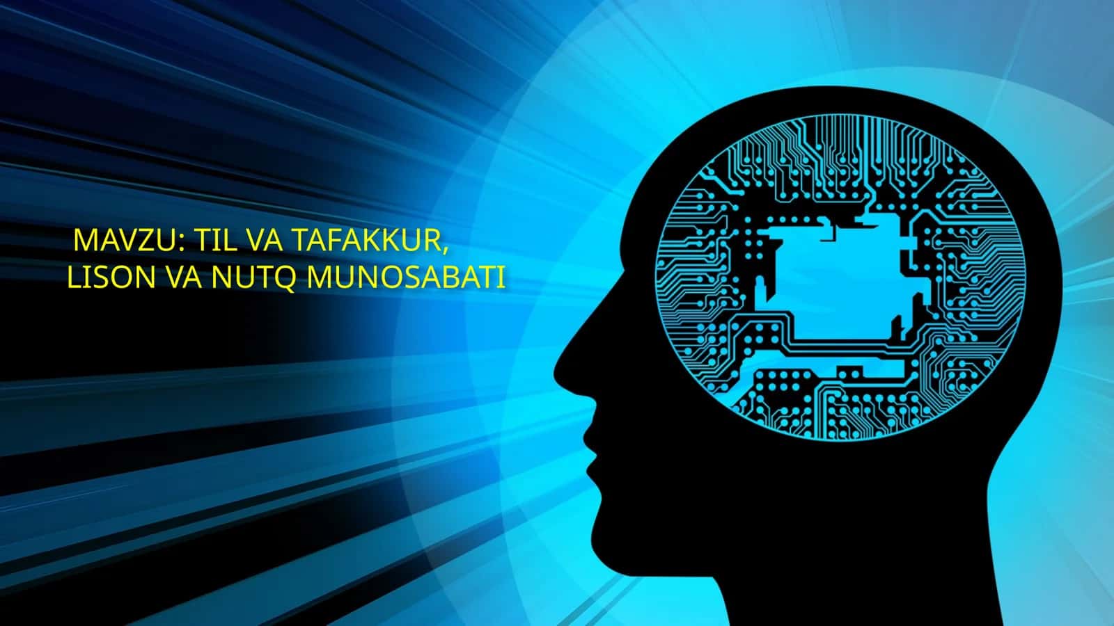 TILVA TAFAKKUR, LISON VA NUTQ MUNOSABATI