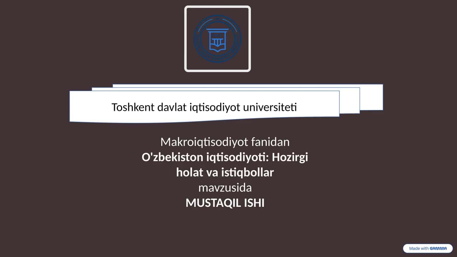 O'zbekiston iqtisodiyoti: Hozirgi holat va istiqbollar