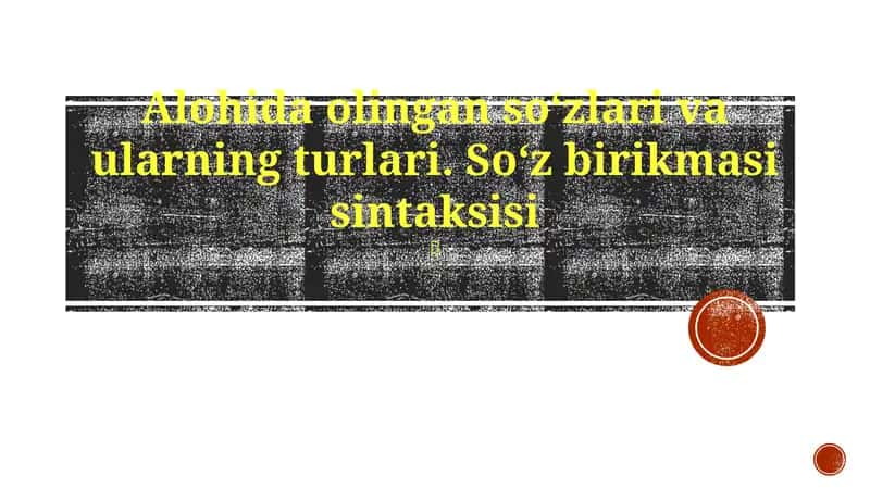 So'z Birikmalarini Tahlil Qilish
