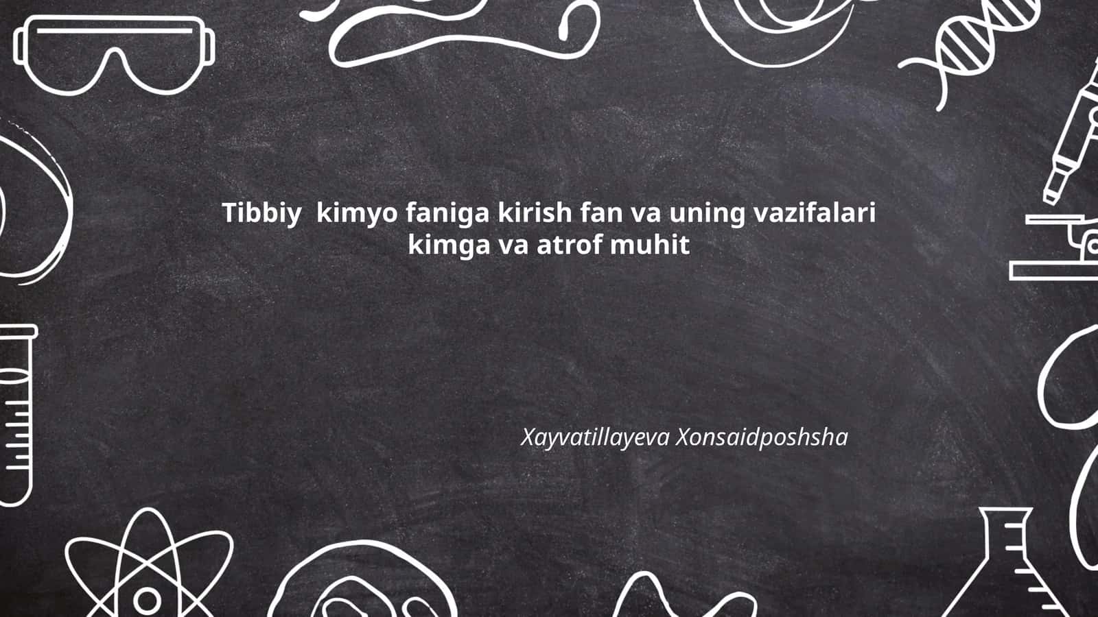 Tibbiyot kimyosi