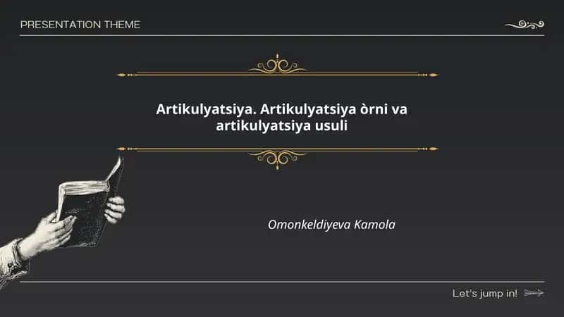Artikulyatsiya. Artikulyatsiya òrni va artikulyatsiya usuli