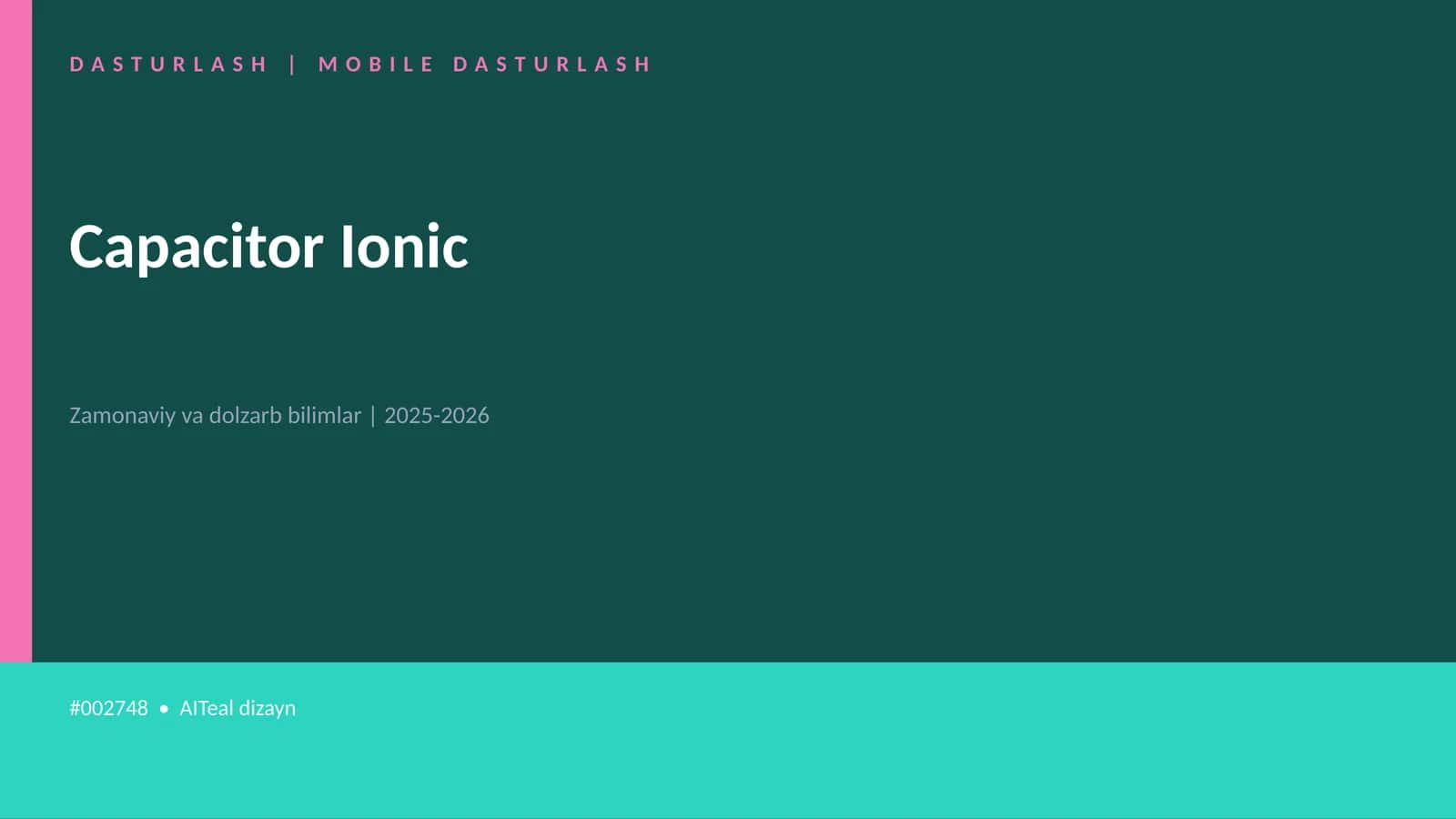 Capacitor Ionic