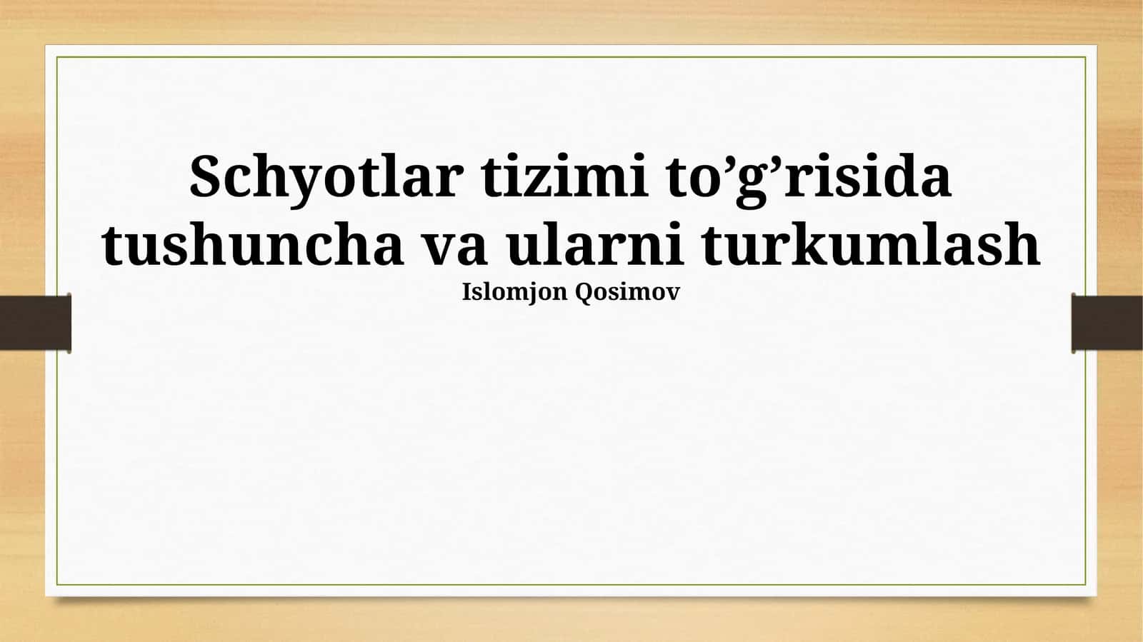 Buxgalteriya Hisobi Tizimlari