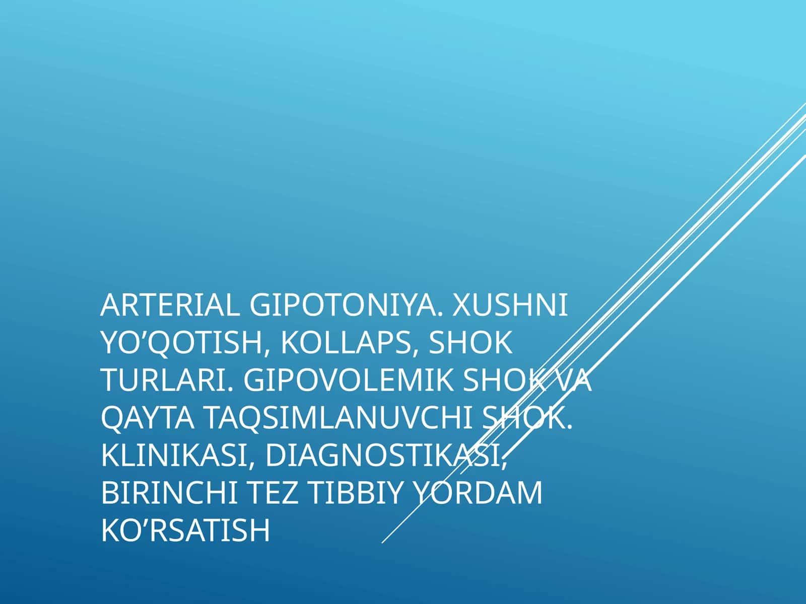 Arterial gipotoniya
