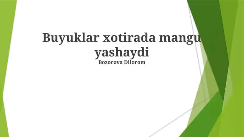 Xotirada Abadiy Qolgan Buyuklar