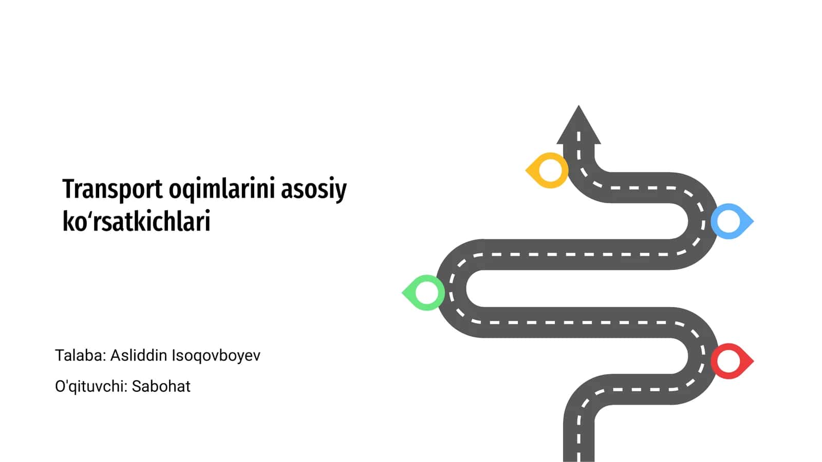 Transport oqimlarini asosiy koʻrsatkichlari