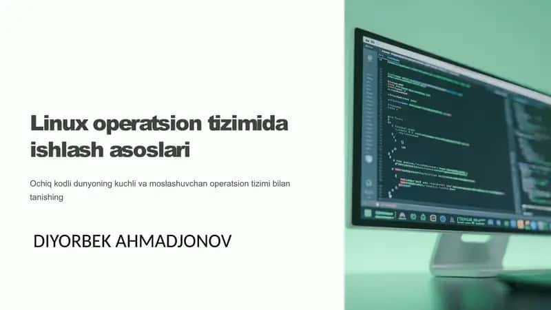 Linux operatsion tizimida ishlash asoslari