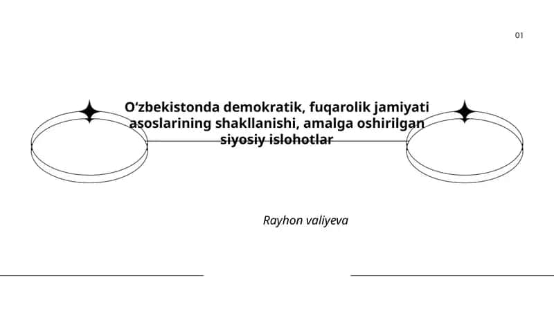 Oʻzbekistonda demokratik, fuqarolik jamiyati asoslarining shakllanishi, amalga oshirilgan siyosiy islohotlar