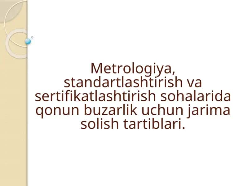 Aloqa xizmatlarining sifati va davlat standartlarini buzish