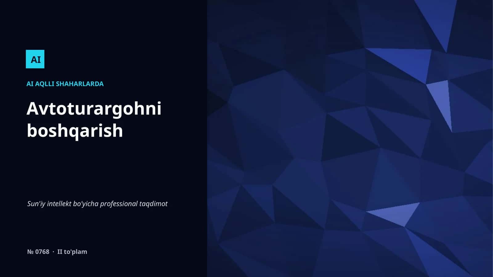 Avtoturargohni boshqarish