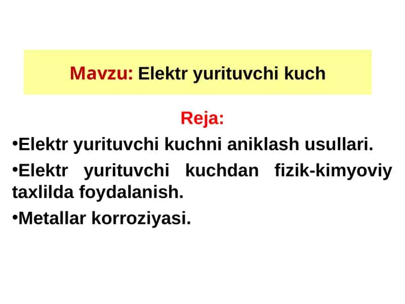 Elektr yurituvchi kuch