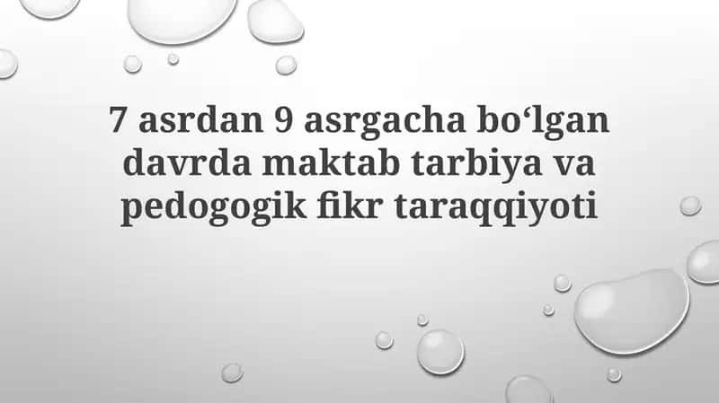 Pedagogik fikrlar tarqalishi