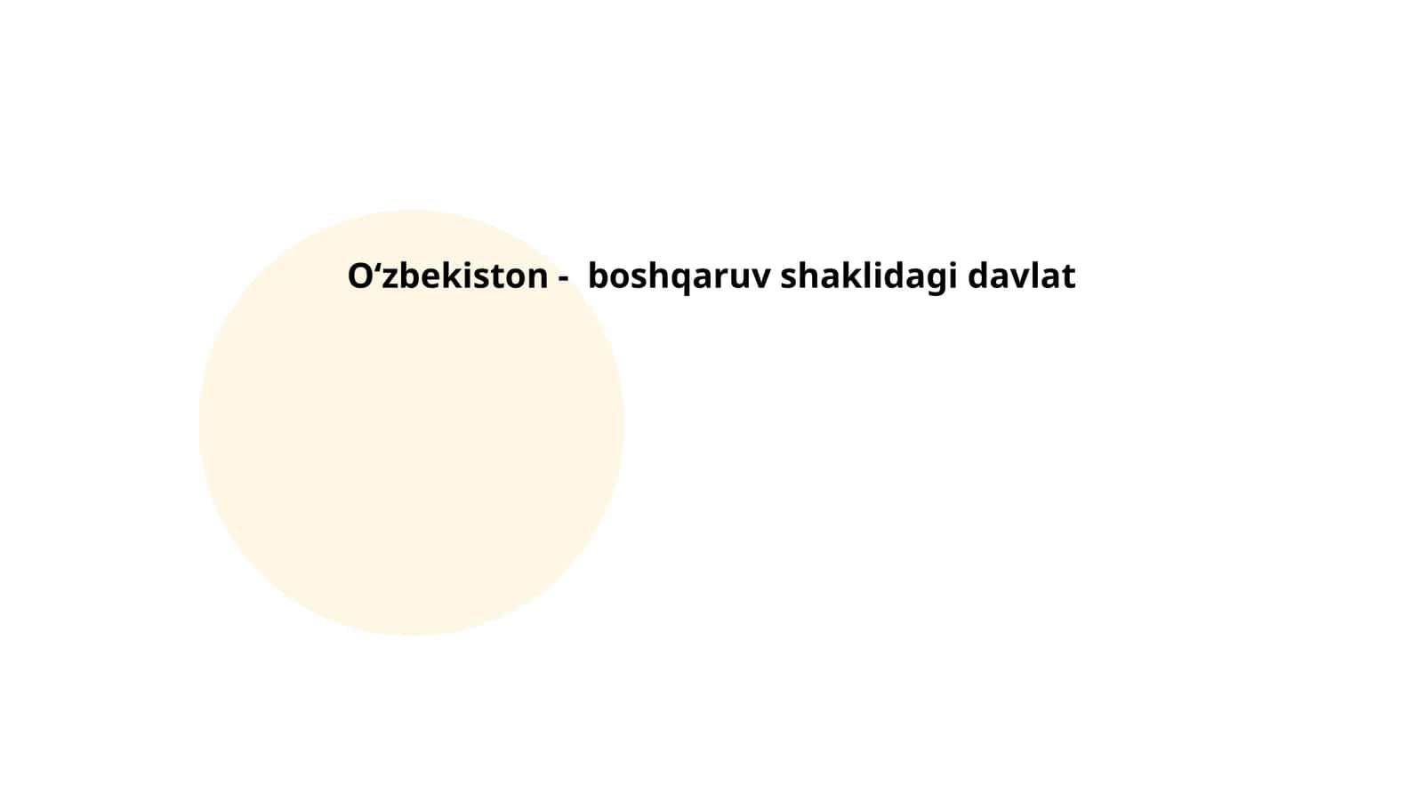 Oʻzbekiston - boshqaruv shaklidagi davlat