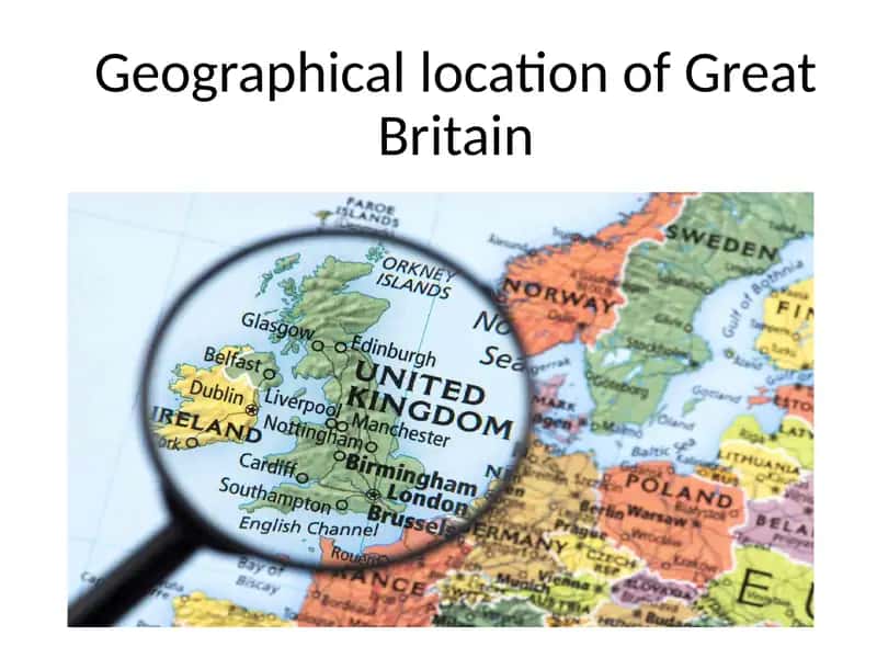 Geographical location of Great Britain