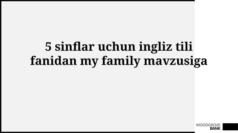 My Family