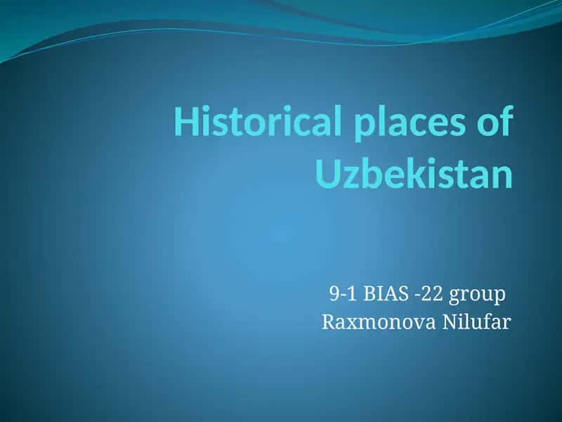 Historical places of Uzbekistan