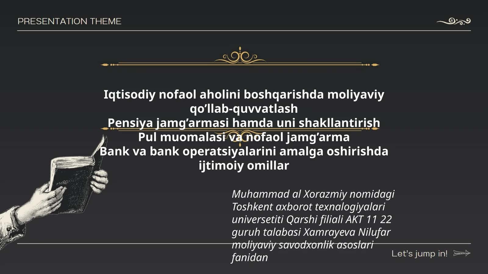 Moliyaviy qo’llab-quvvatlash