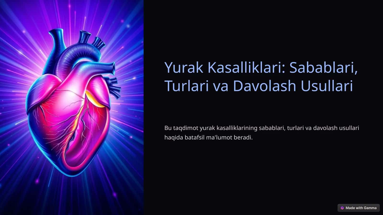Yurak Kasalliklari: Sabablari, Turlari va Davolash Usullari