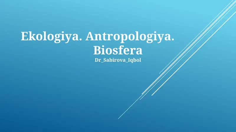 Ekologiya
