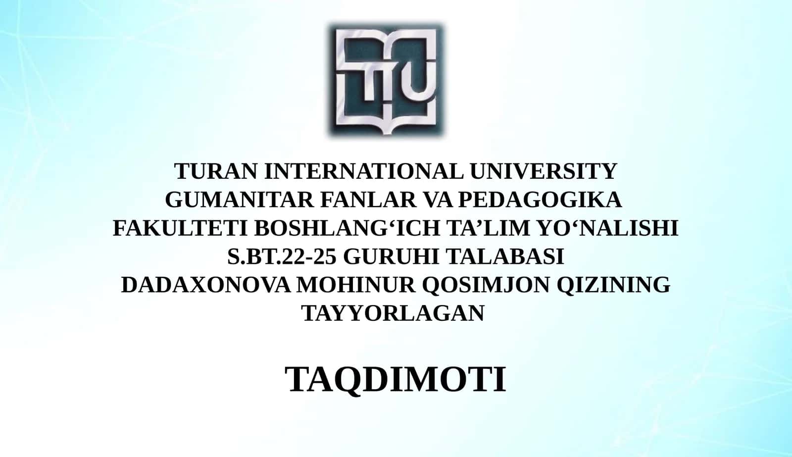 Tabiiy fanlardagi zamonaviy axborot texnologiyalaridan foydalanish