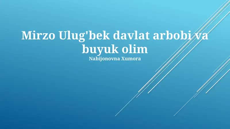 Mirzo Ulug'bek Olim