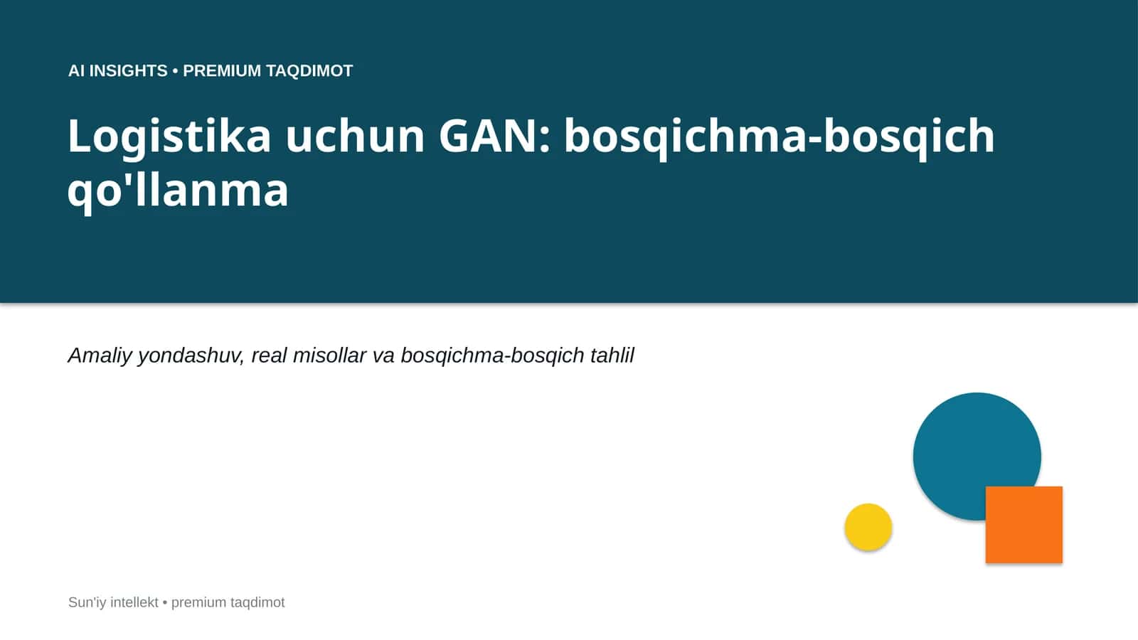 AI INSIGHTS • PREMIUM TAQDIMOT