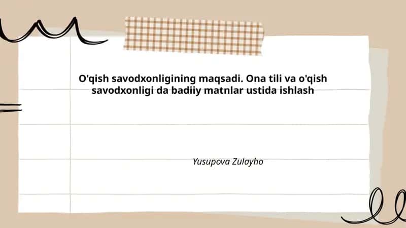 O'qish savodxonligi