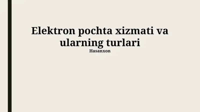 Elektron pochta xizmati