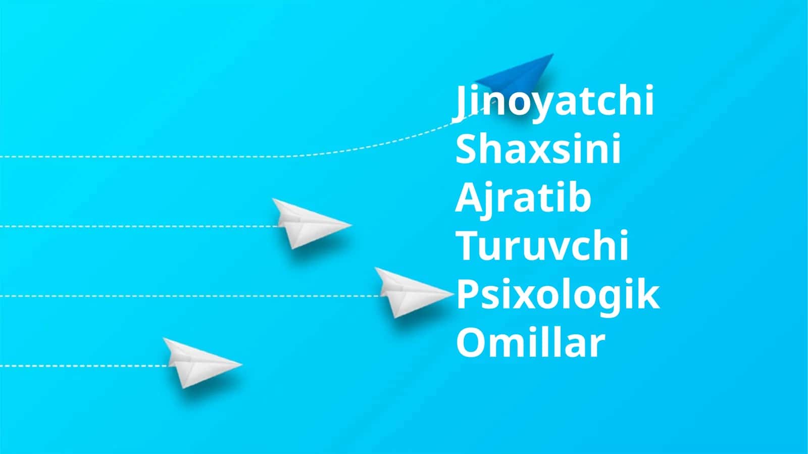 Jinoyatchi Shaxsini Ajratib Turuvchi Psixologik Omillar