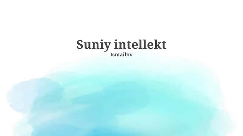 Sun'iy intellekt