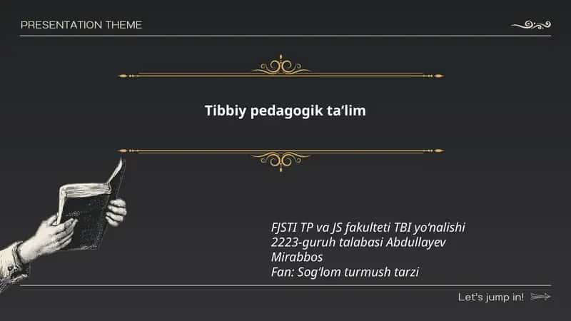 Tibbiy pedagogik ta‘lim