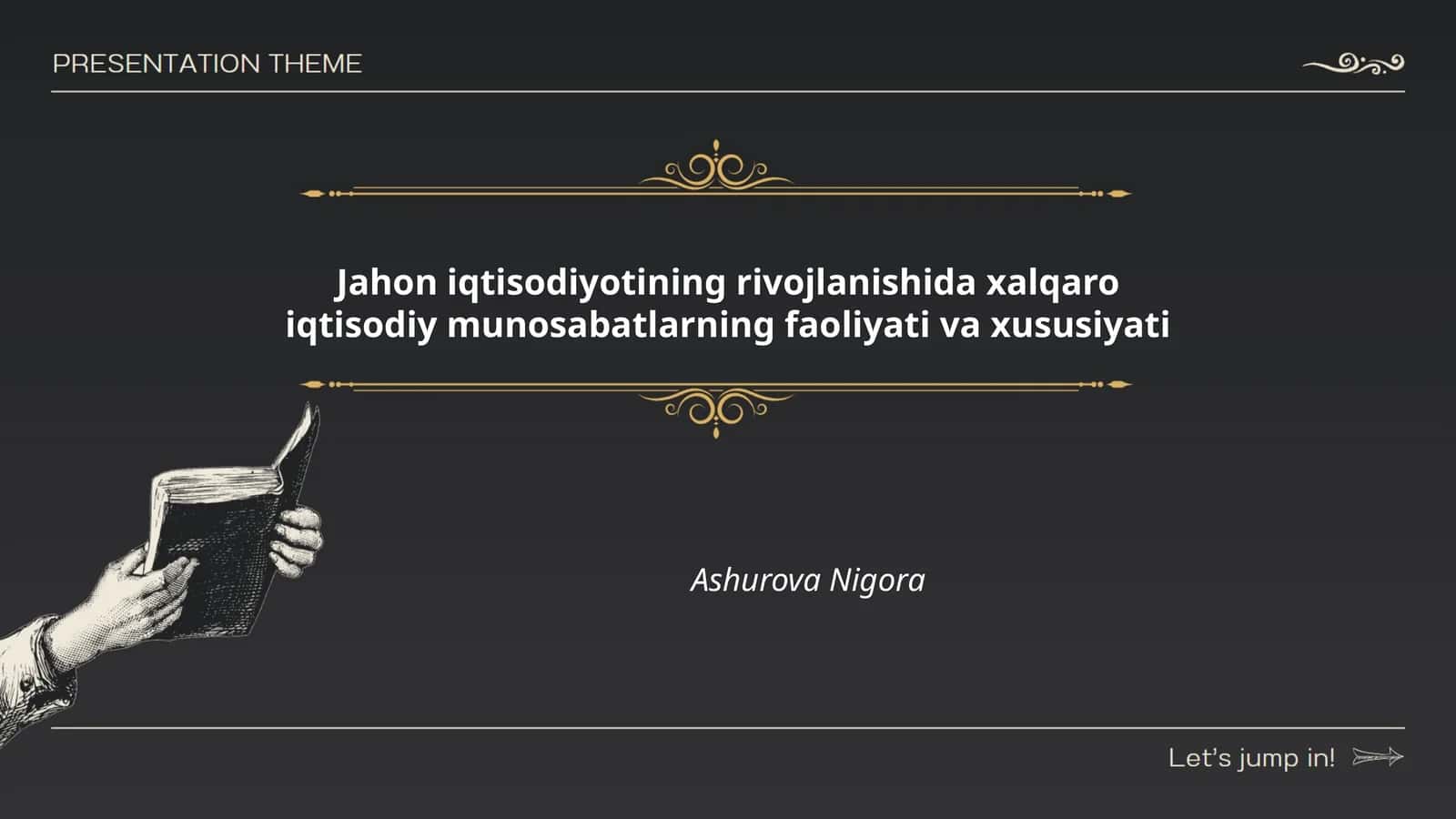 Xalqaro iqtisodiy munosabatlar faoliyati va xususiyati