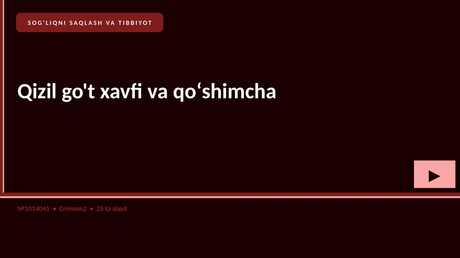 Qizil go't xavfi va qoʻshimcha