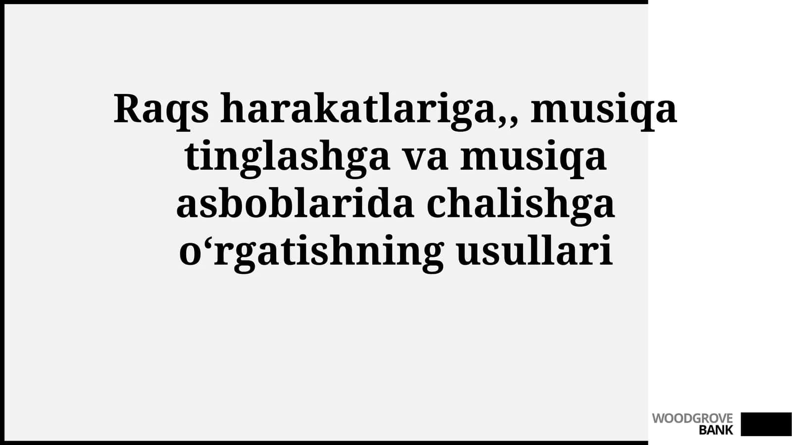 Raqs Harakatlari O'rgatilishi