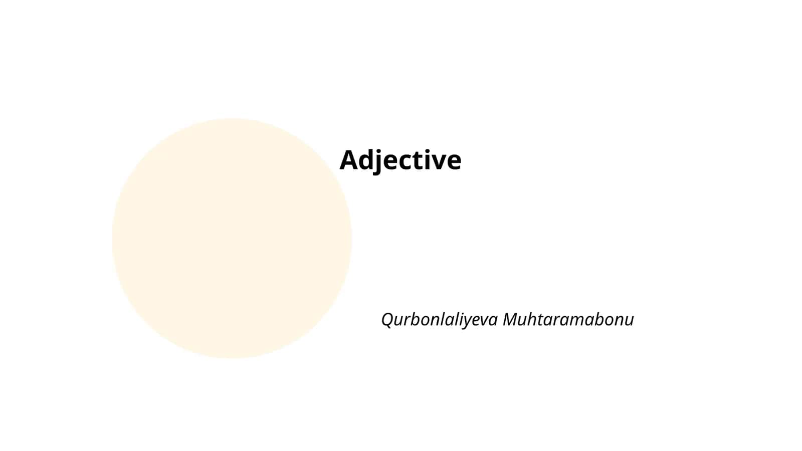 Descriptive Adjectives
