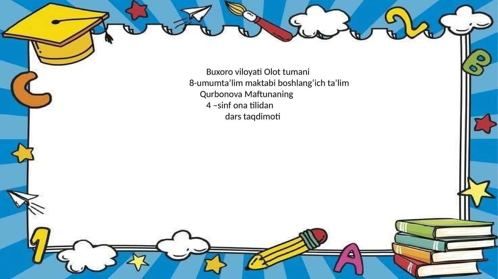 Ona tilidan dars taqdimoti