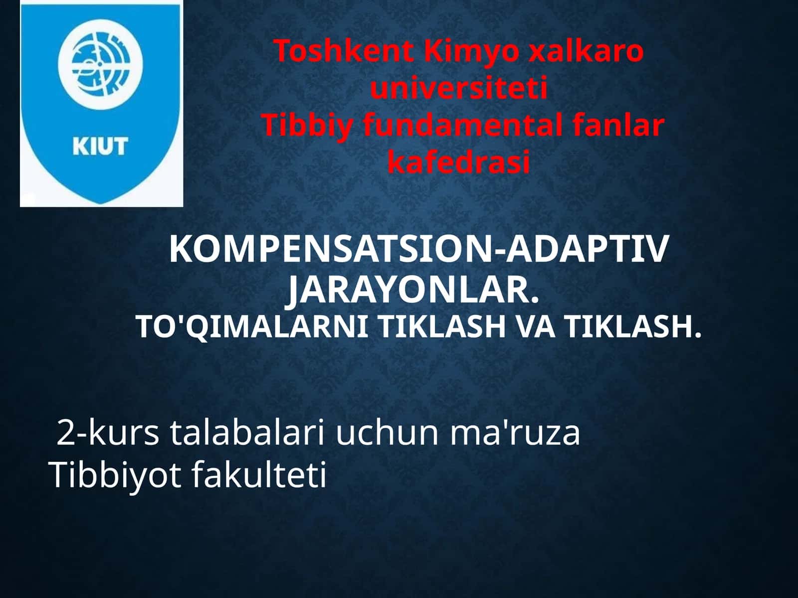 Kompensatsion-adaptiv jarayonlar
