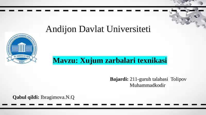 Xujum zarbalari texnikasi