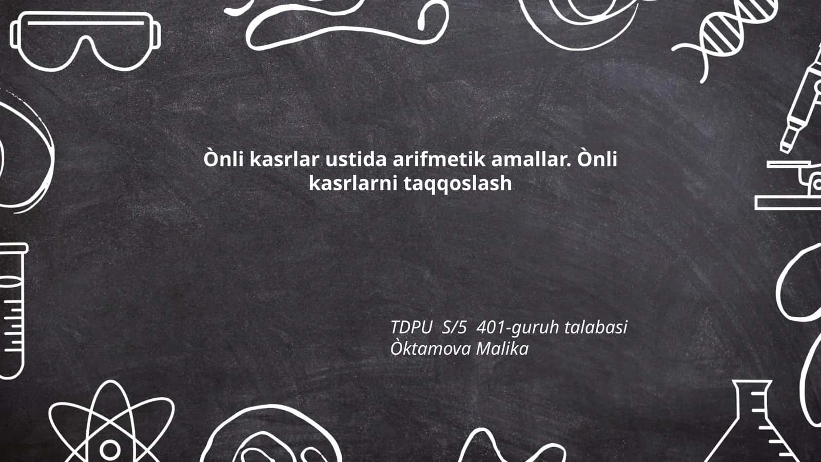 Ònli kasrlar ustida arifmetik amallar