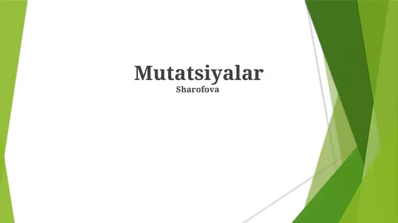 Mutatsiyalar