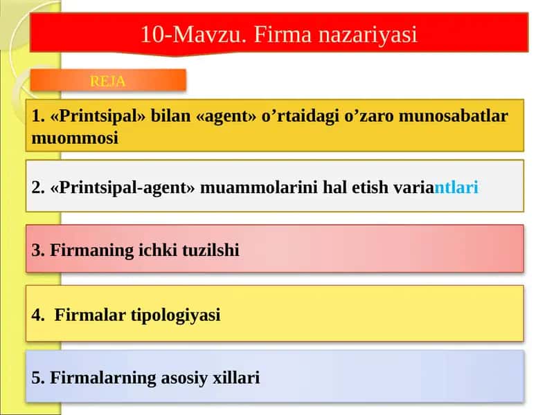 10-Mavzu.Firmanazariyasi